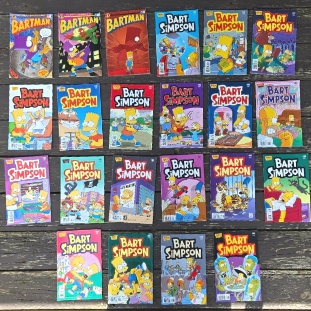 Lot of 22 Vintage Bart Simpson & Bartman (1-3) Bongo Comics Lot